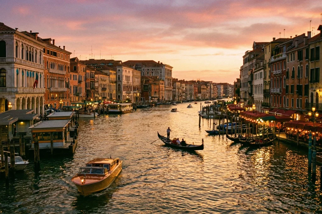 Il Canal Grande al tramonto